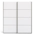 Verona Sliding Wardrobe 180cm in White with White Doors with 5 Shelves